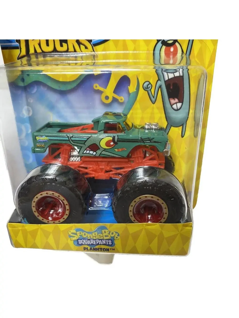 Sponge Squarepants Plankton Hot Wheels Monster Truck Bikini Bottom Nickelodeon